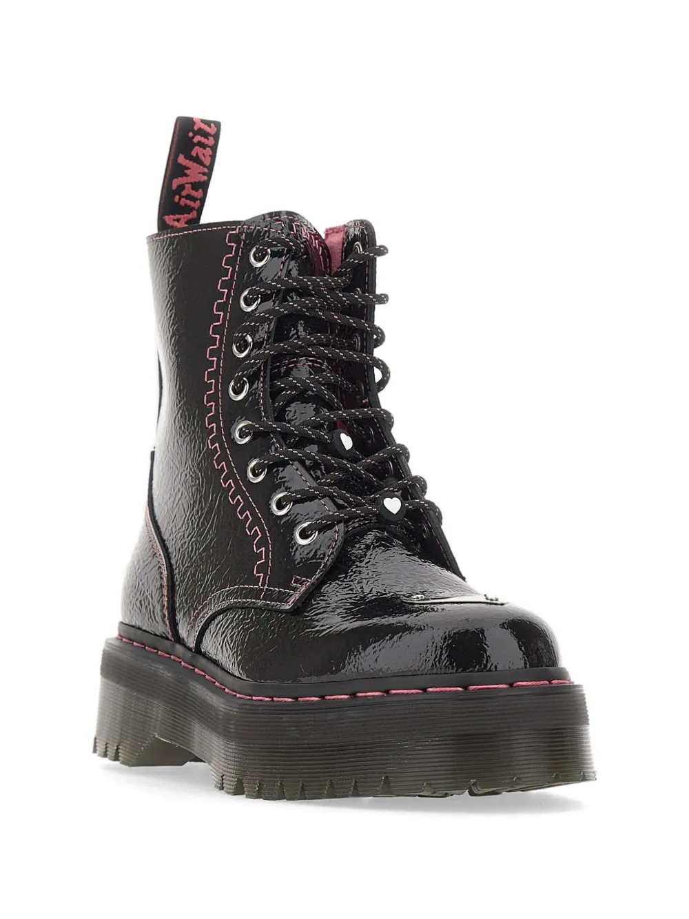 Dr. Martens Jadon TP laarzen met plateauzool en hartplakkaat Zwart