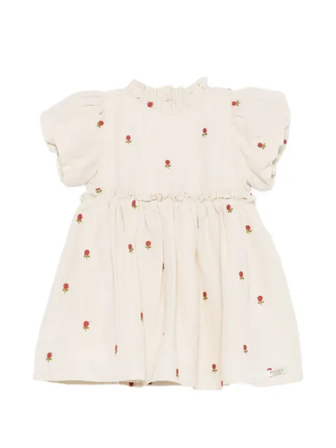 Donsje ruffled floral dress