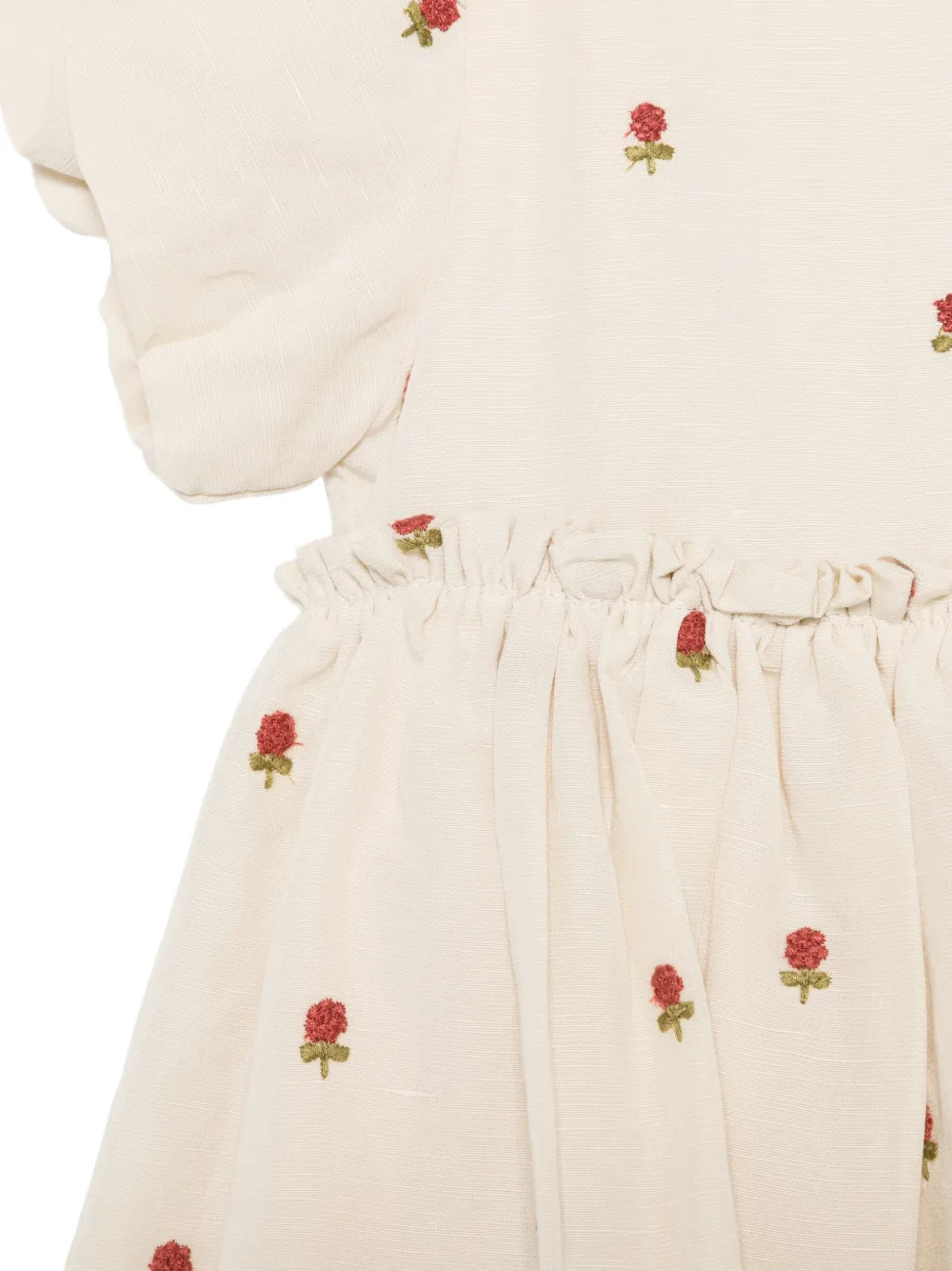  Donsje Ruffled Floral Dress - Neutrals 