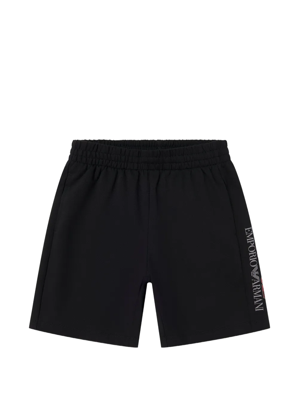 Emporio Armani Kids logo-print shorts - Nero