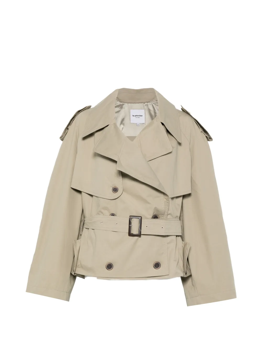 La Piscine belted epaulettes jacket - Verde