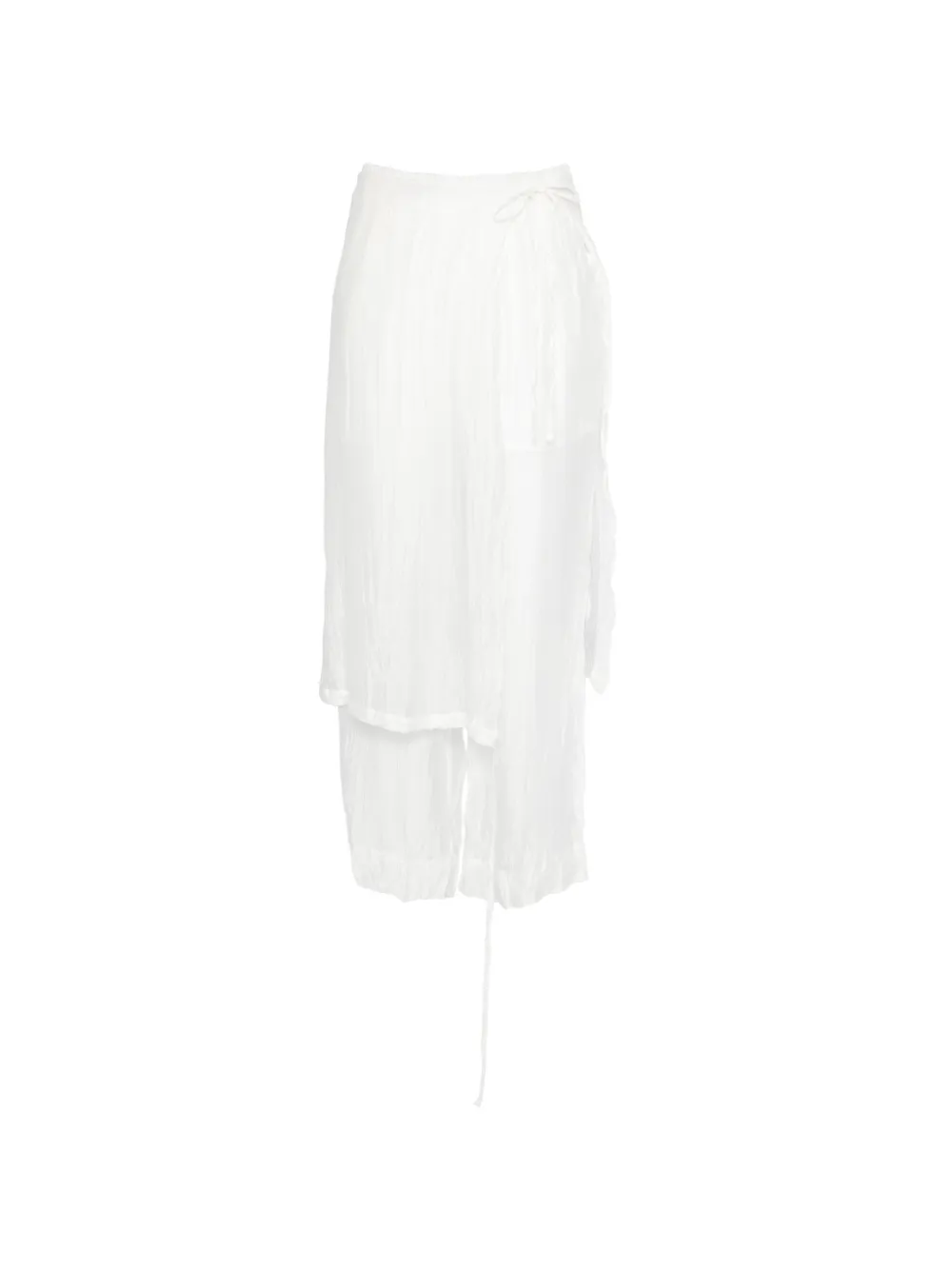 La Piscine wrinkled trousers set - Bianco