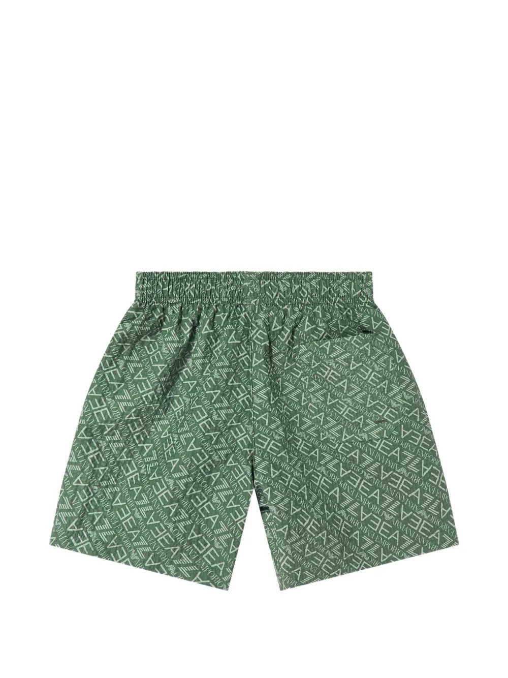 Emporio Armani Kids Zwembroek met monogram Groen