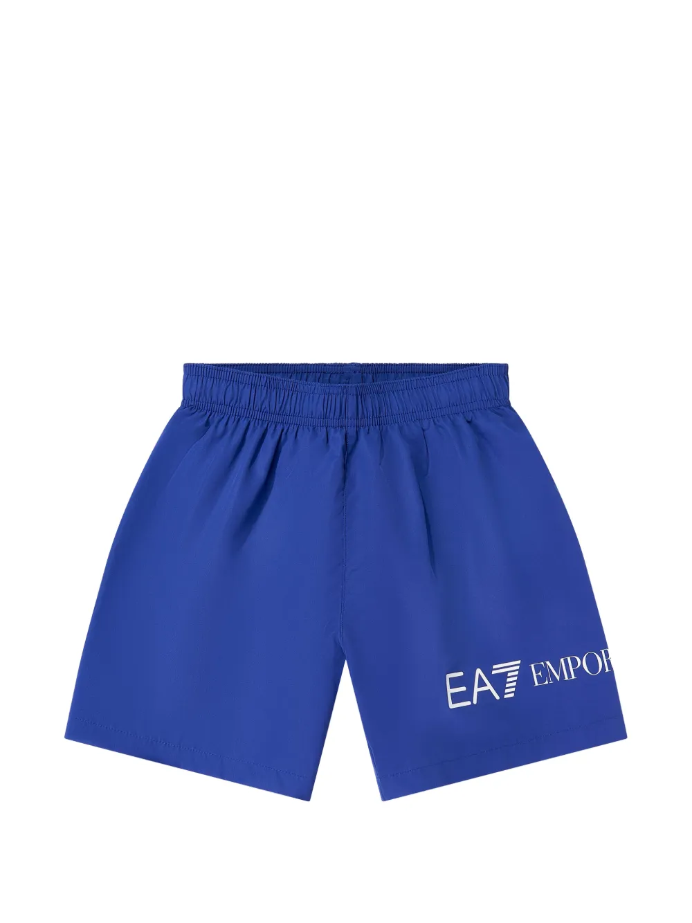 Emporio Armani Kids logo-print swim shorts - Blu