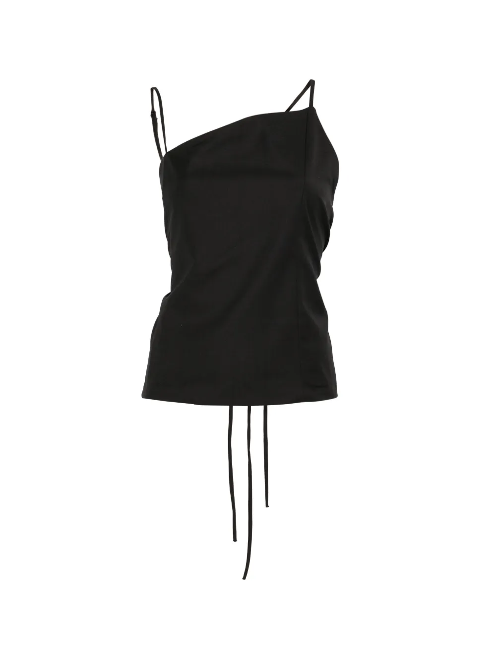 La Piscine asymmetrical-neck top - Nero