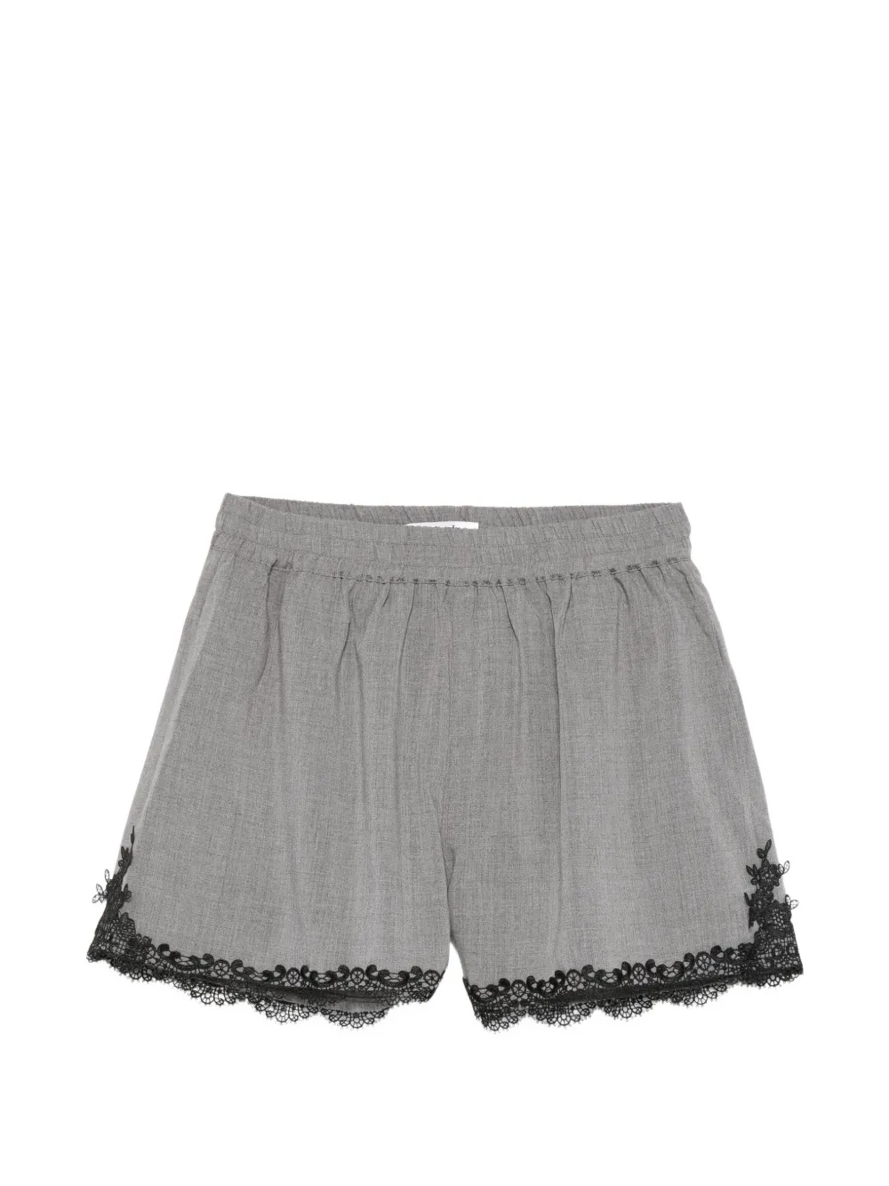 La Piscine lace-trim shorts - Grigio