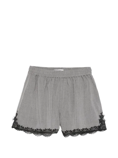 La Piscine Shorts con bordo in pizzo