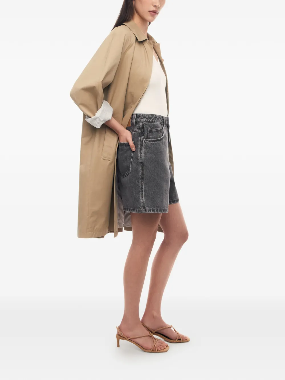 12 STOREEZ Denim shorts Grijs