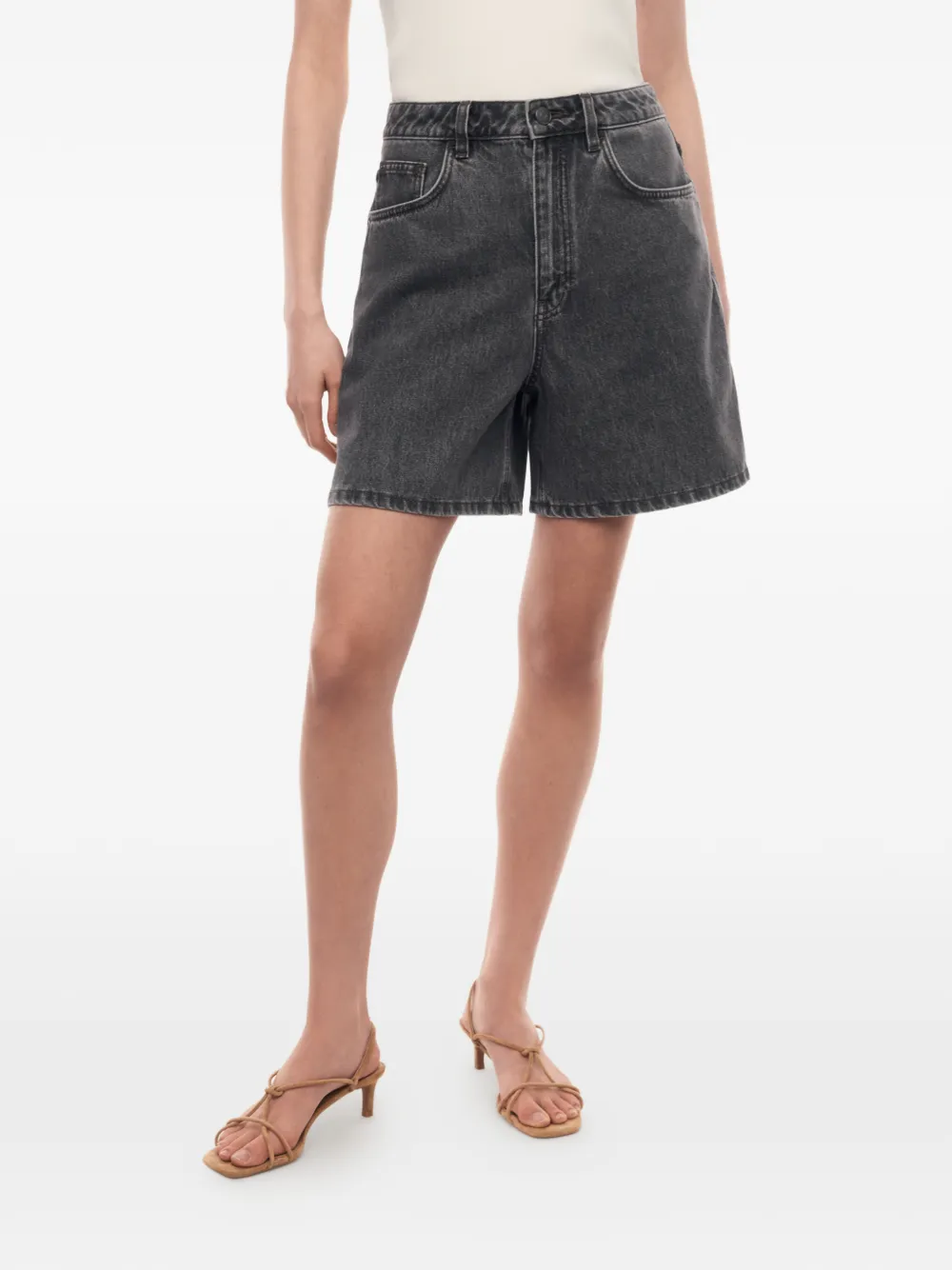 12 STOREEZ Denim shorts Grijs
