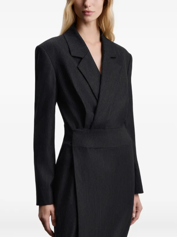 black blazer midi dress Alexandra Pleated Blazer Midi Dress SIMKHAI