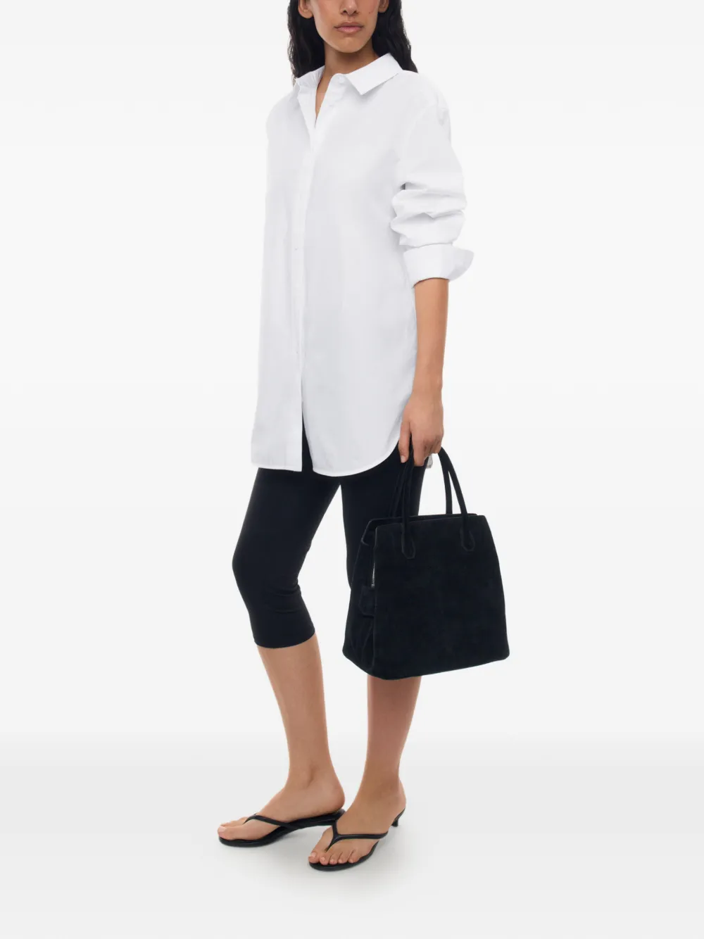 12 STOREEZ Albini katoenen blouse Wit