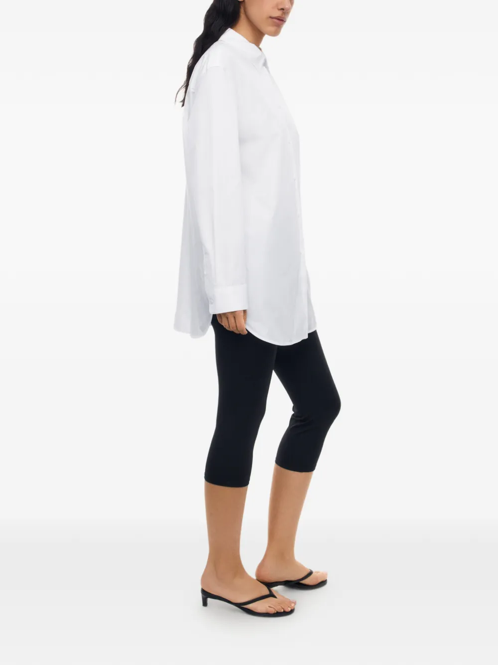 12 STOREEZ Albini katoenen blouse Wit