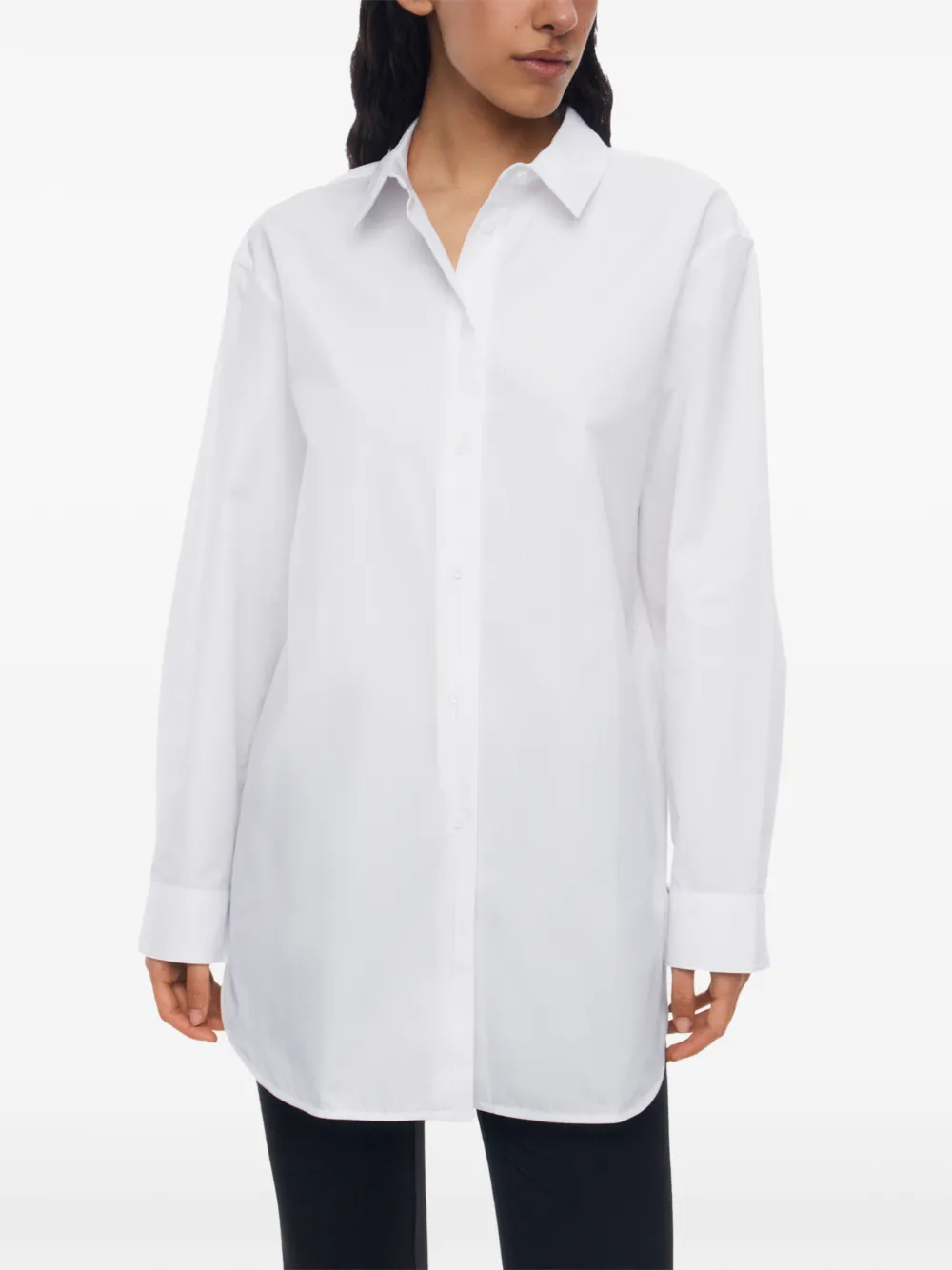 12 STOREEZ Albini katoenen blouse Wit