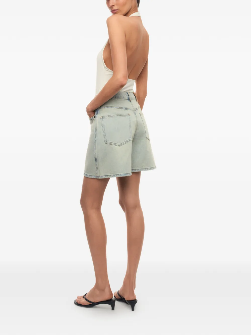 12 STOREEZ Denim shorts Blauw