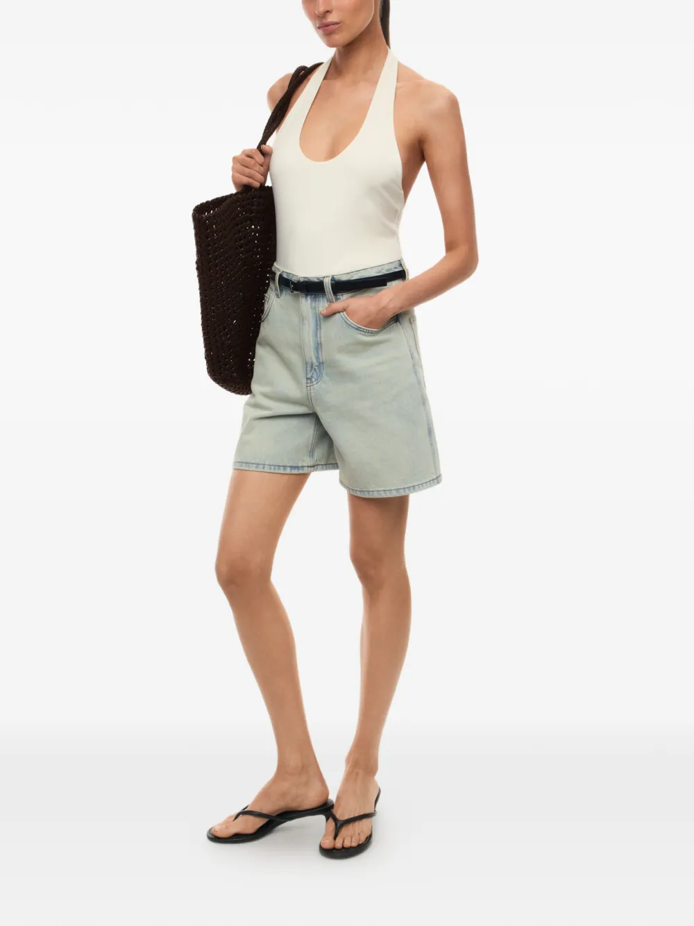 12 STOREEZ Denim shorts Blauw