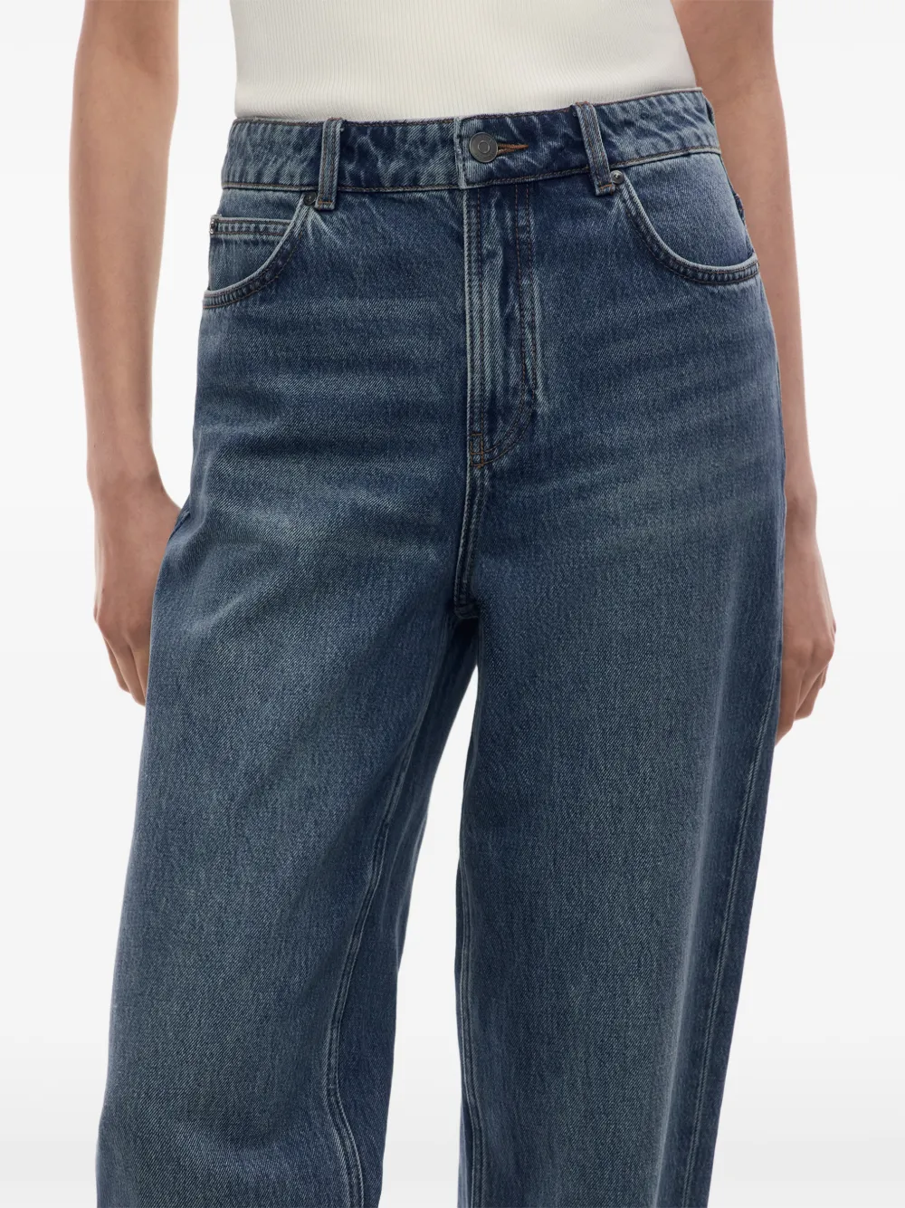 12 STOREEZ 821 jeans met ballonpijpen Blauw