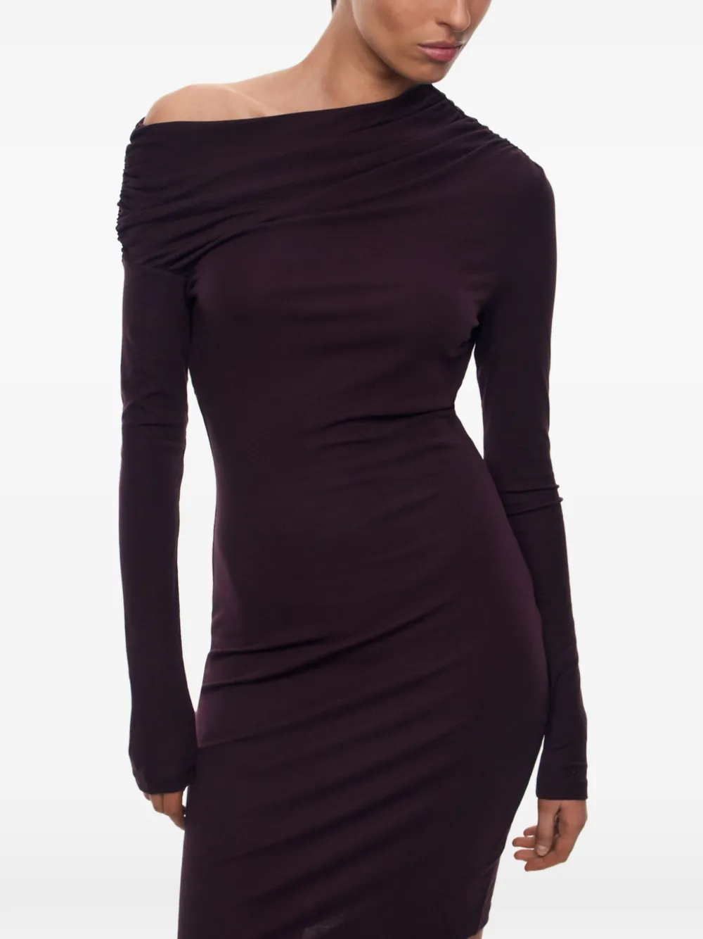 12 STOREEZ Asymmetrische mini-jurk Paars