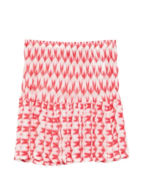 Missoni zigzag-knit ruffled mini skirt