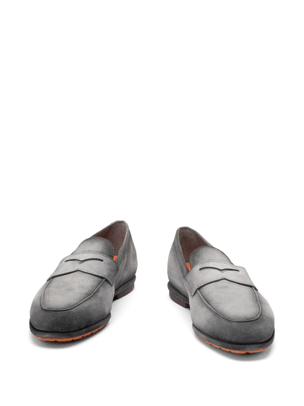 Santoni Leren loafers Grijs