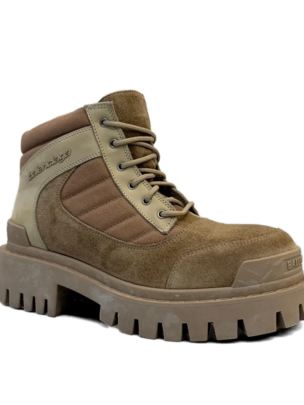 Balenciaga Suède combat schoenen Bruin