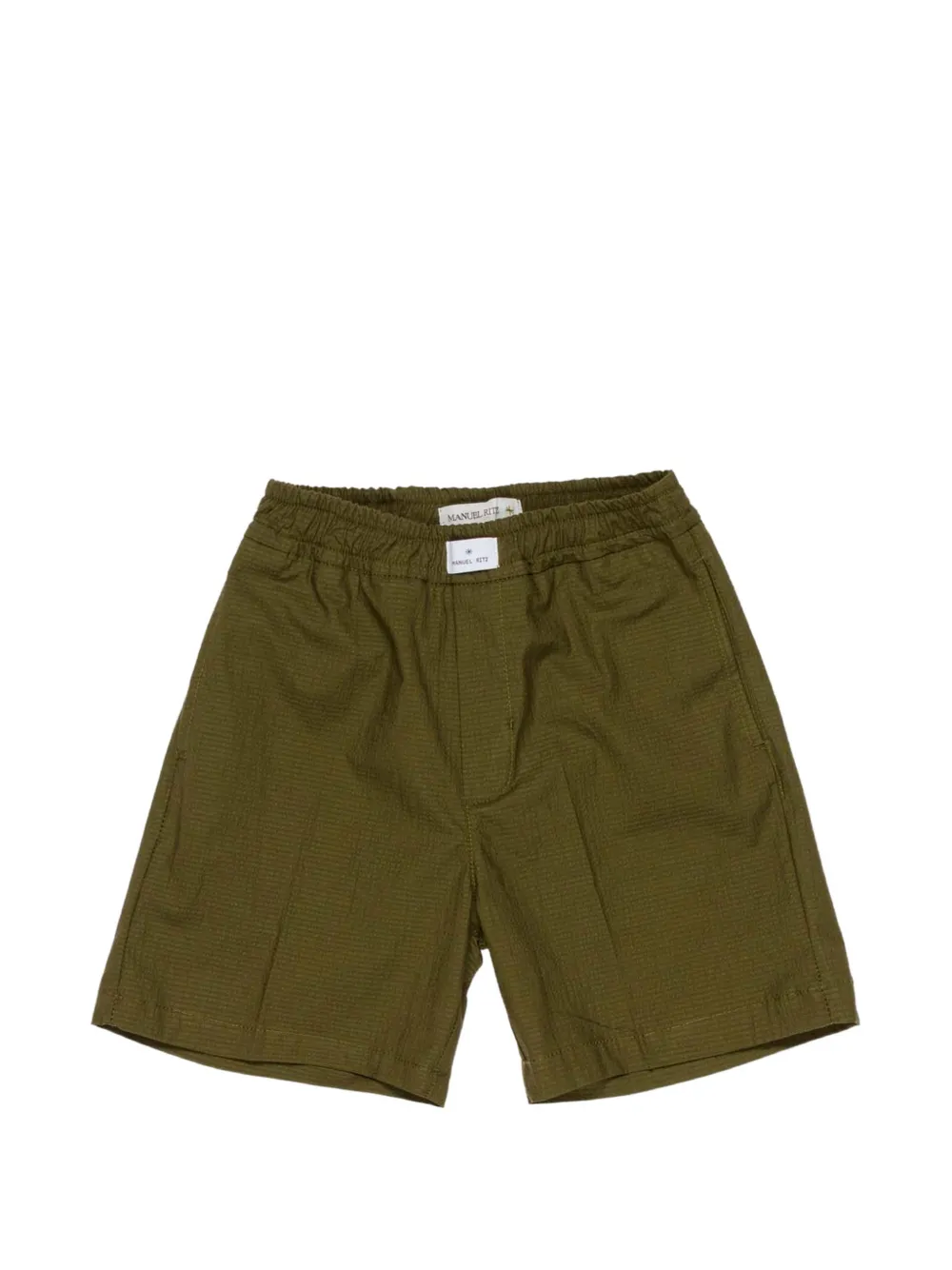 Manuel Ritz Kids logo-patch shorts - Verde