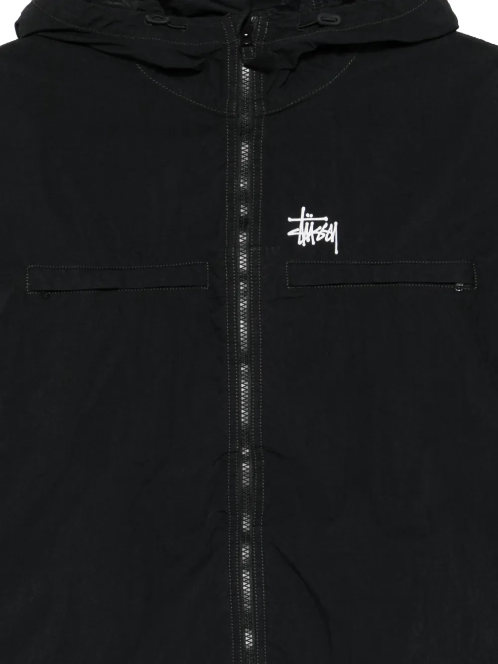 Stüssy Hooded Zip Jacket | Black | FARFETCH RO