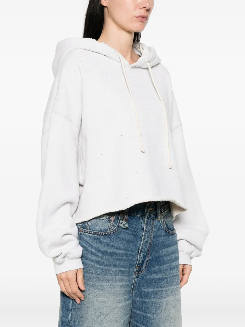  Golden Goose Drawstring Raw-cut Hoodie - Grey 