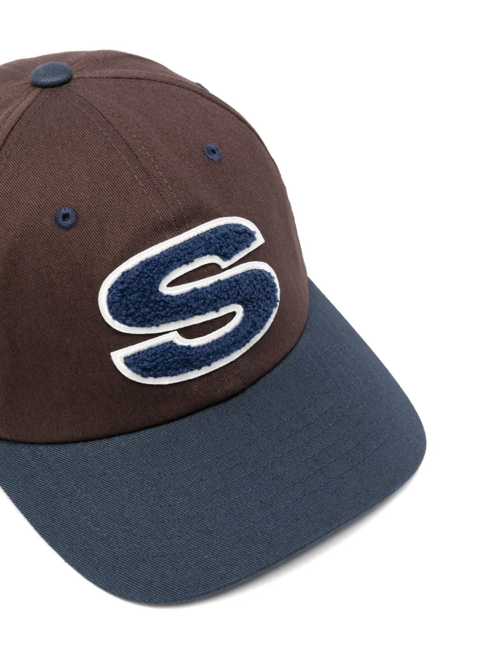  Stüssy Panelled Logo-patch Hat - Brown 