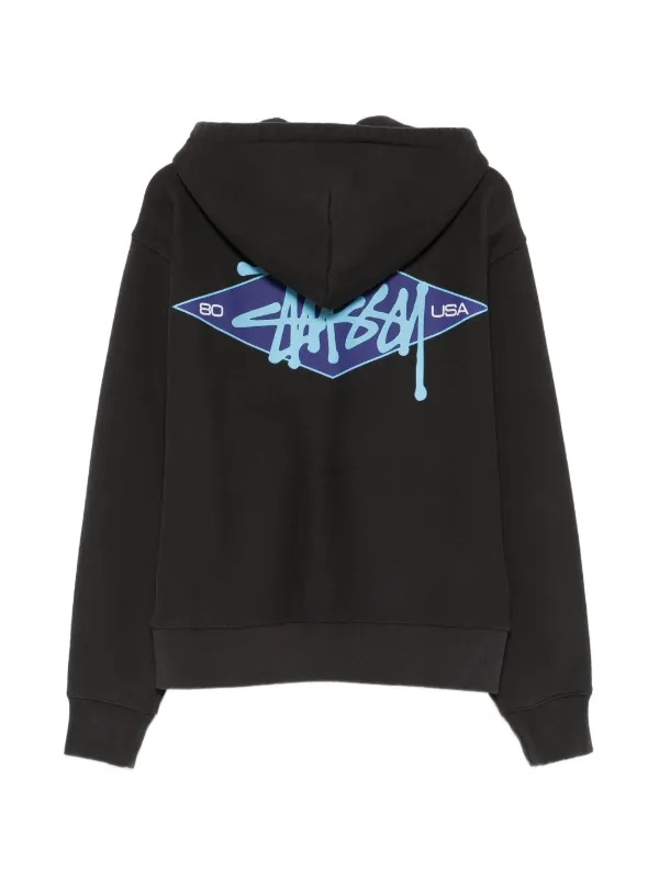 Stüssy zip-up Hoodie | Black | FARFETCH