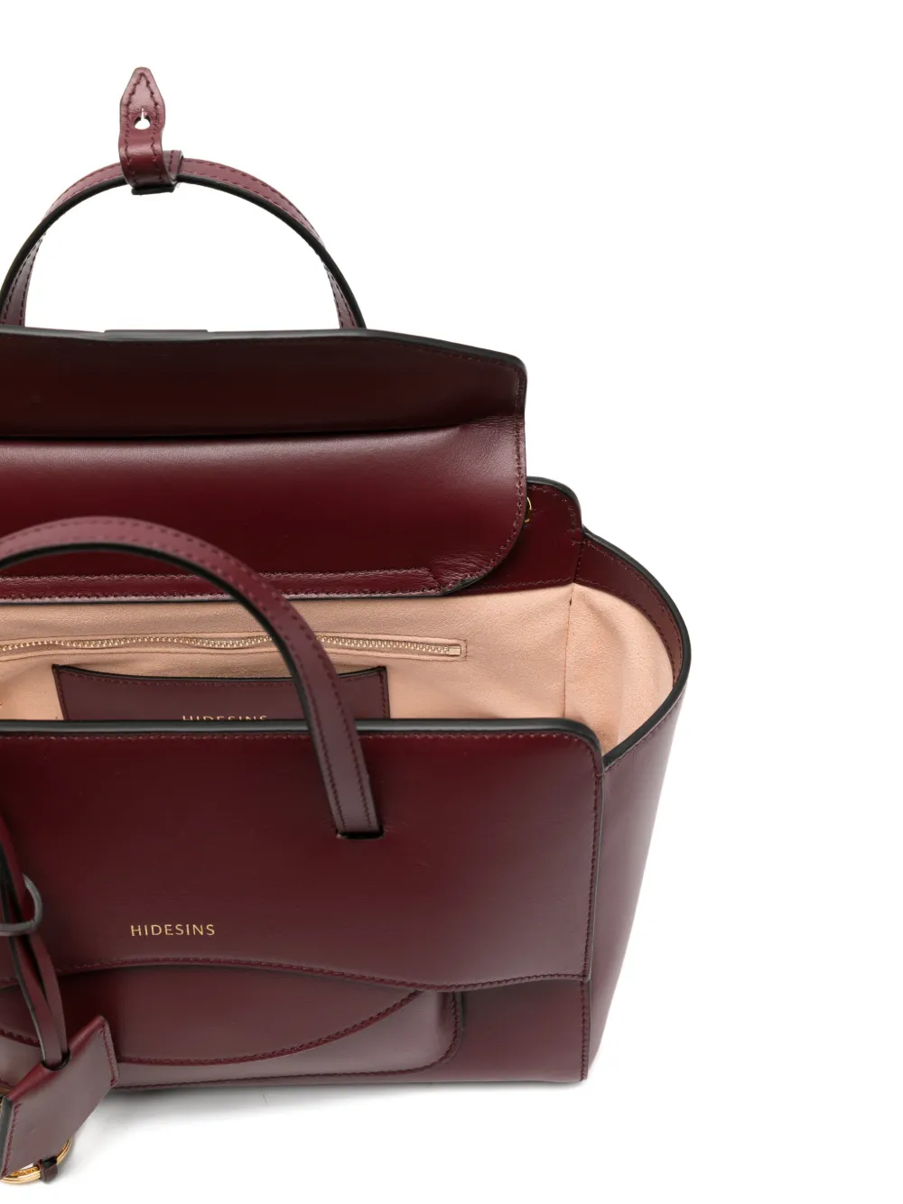 HIDESINS Flap leren shopper Rood