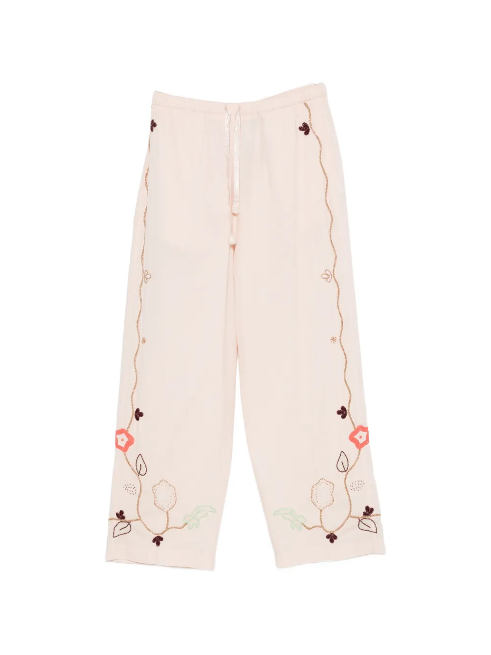 Forte Forte floral-embroidered trousers - Toni neutri
