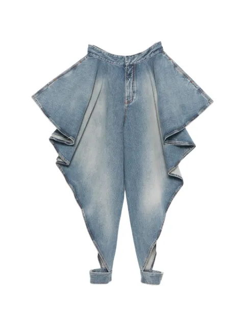 Alaïa asymmetric draped  jeans