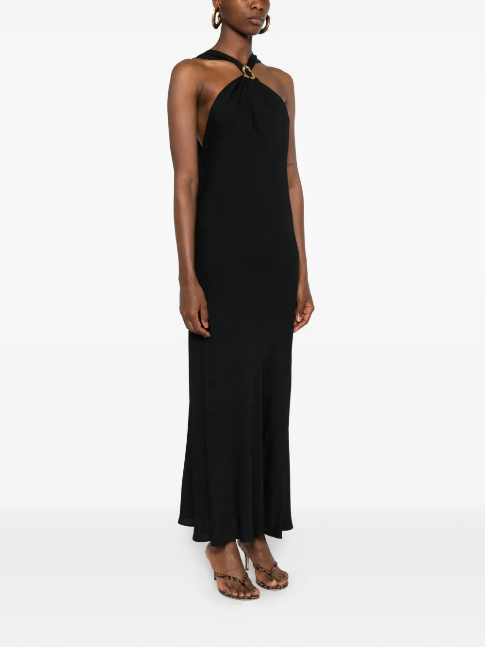 Forte Forte Ring Halterneck Midi Dress - Black 