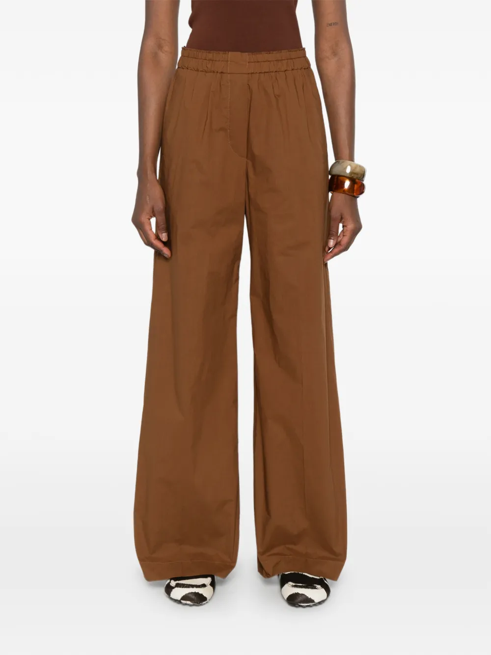  Forte Forte Elasticated-waistband Trousers - Brown 