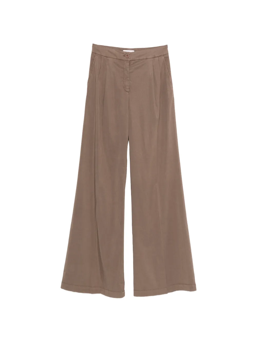 Via Masini 80 button pleat trousers - Braun