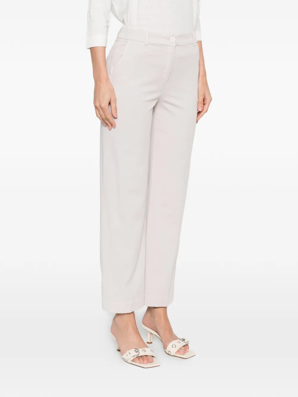  Via Masini 80 Button-fastening Trousers - Neutrals 