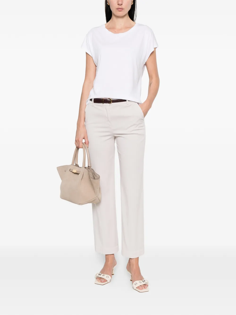  Via Masini 80 Button-fastening Trousers - Neutrals 