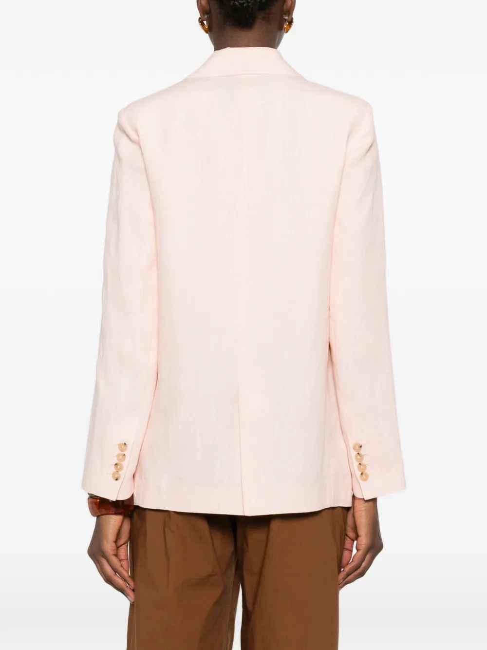 Forte Button-up blazer Roze