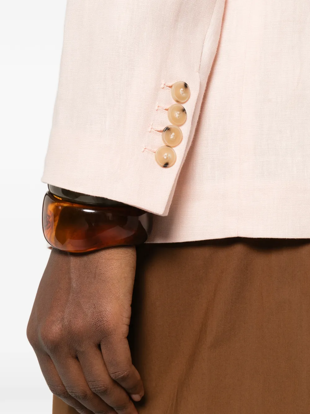 Forte Button-up blazer Roze