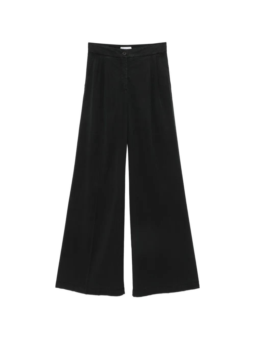 Via Masini 80 pleated wide-leg trousers - Nero