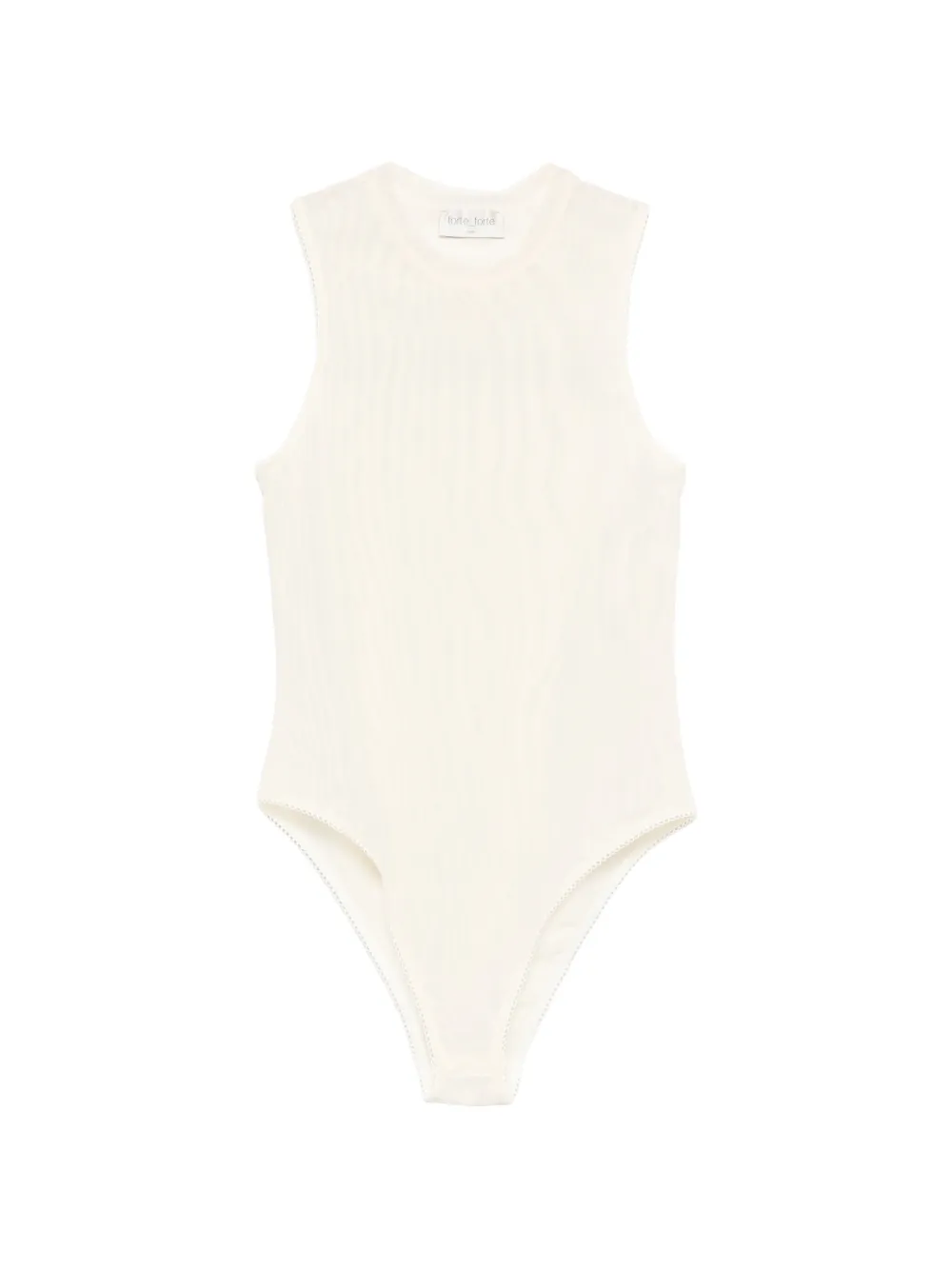 Forte Forte scalloped-trim top - Nude