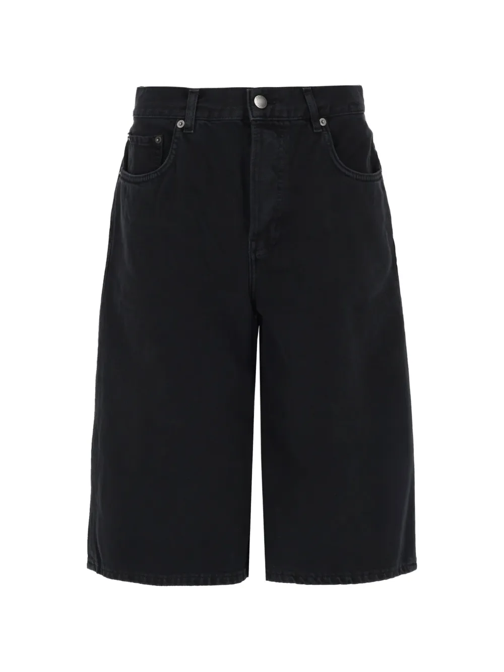 Haikure New Becky wide-leg denim shorts - Nero