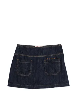 Marni Kids ジップアップ デニムスカート | ブルー | FARFETCH JP