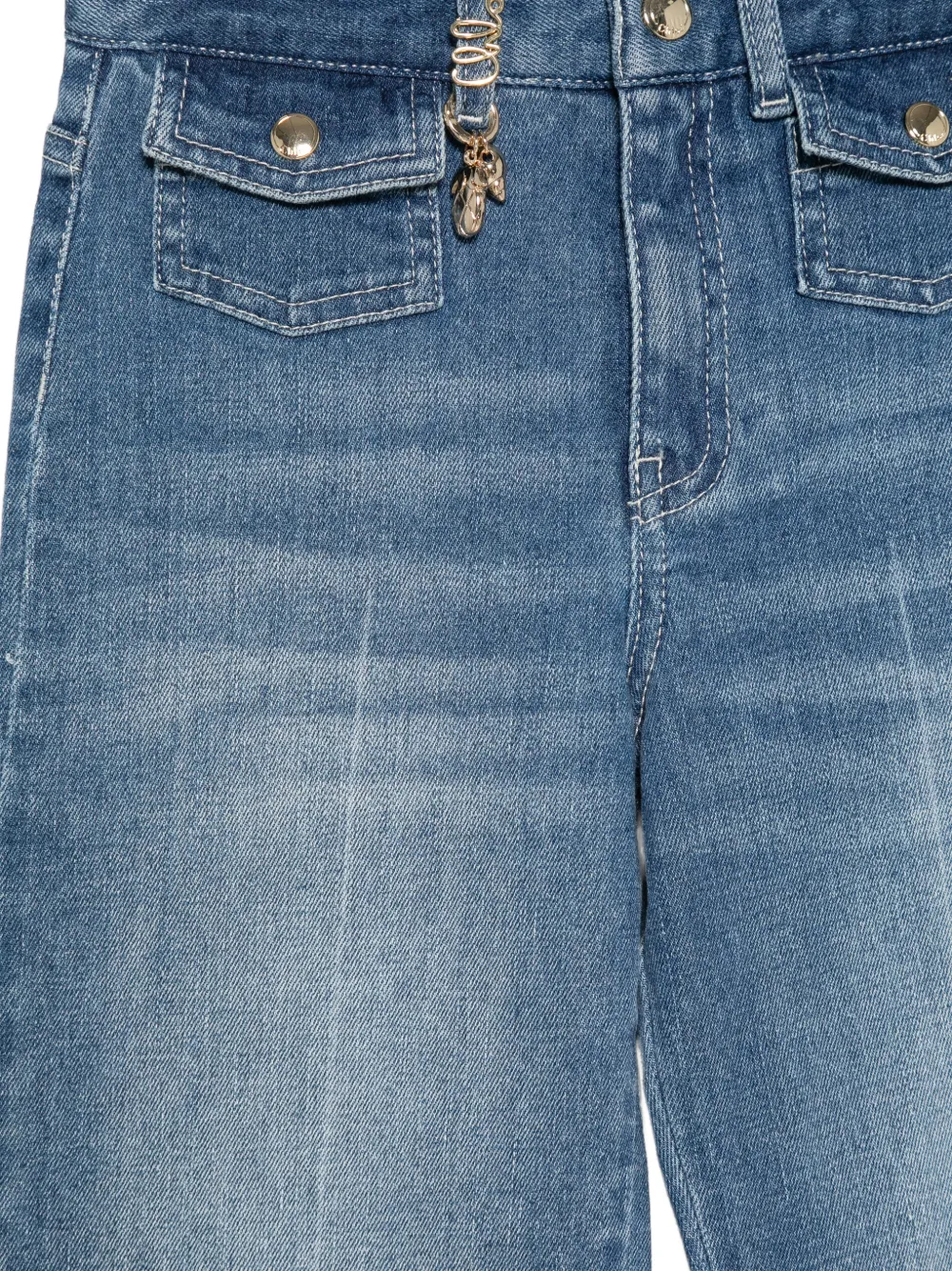  Chloé Vaqueros Con Dobladillo Deshilachado - Azul 