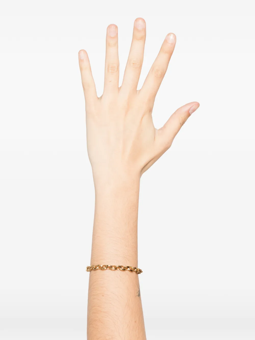 Saint Laurent Peaked Chain Bracelet in Metal in Gold, view 2