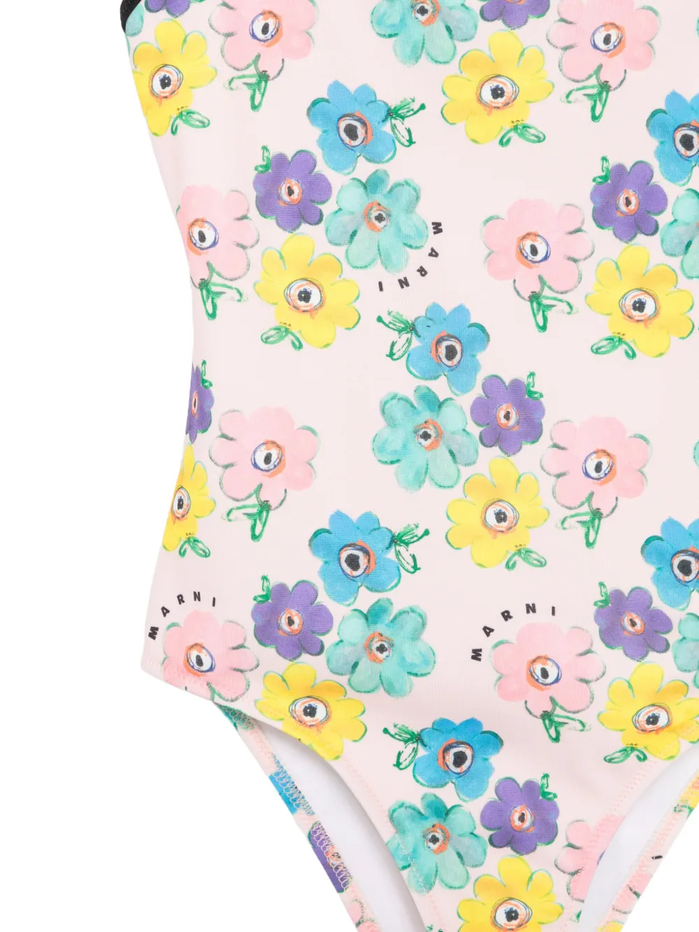 Marni Kids Badpak met bloemenprint Roze