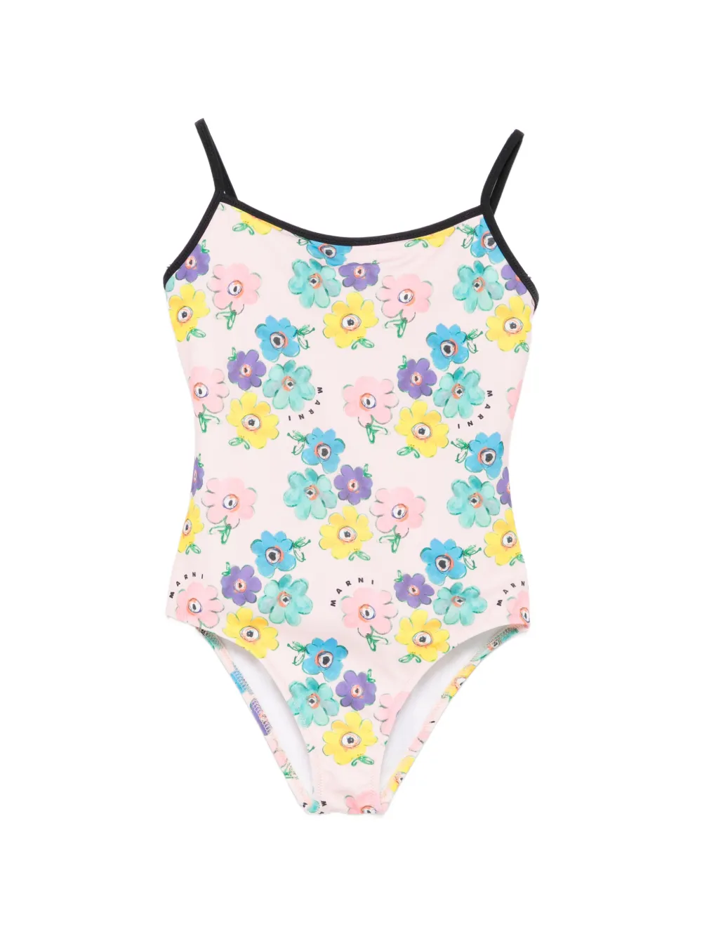 Marni Kids floral-print swimsuit - Rosa