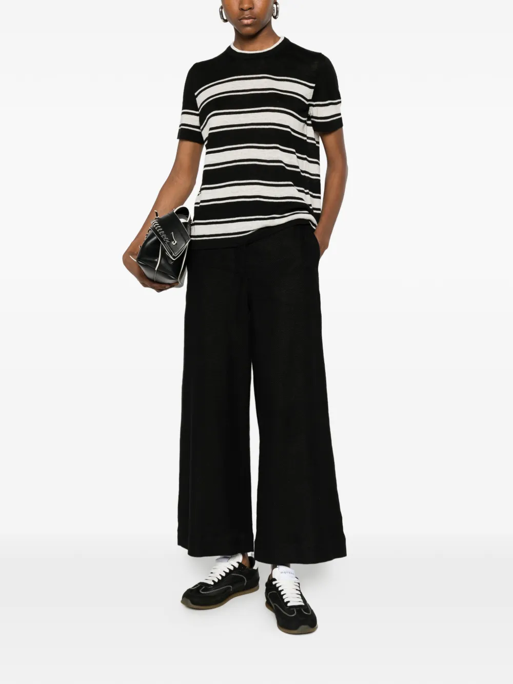 'S Max Mara Gestreept T-shirt Zwart