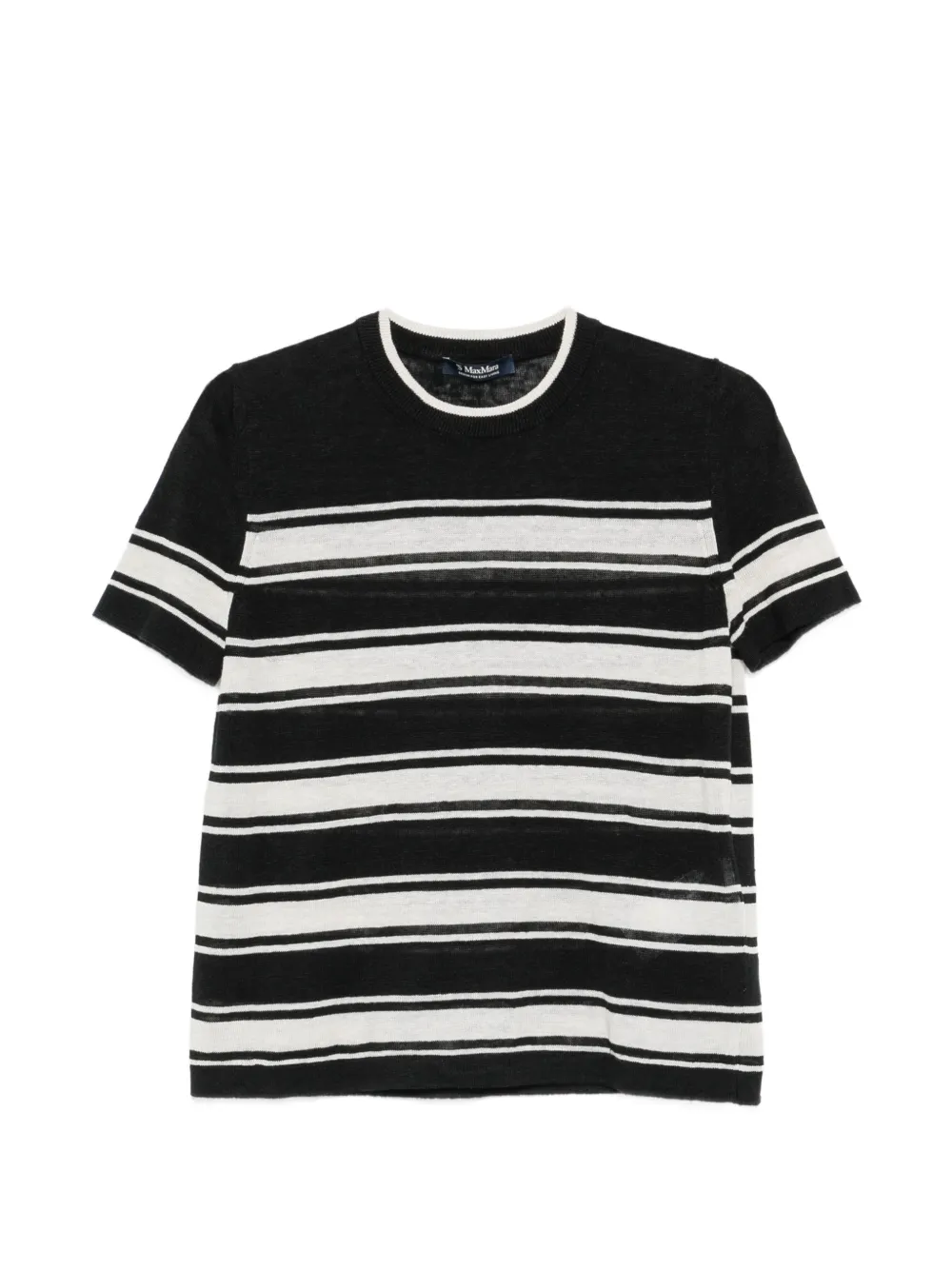 'S Max Mara striped linen T-shirt - Schwarz