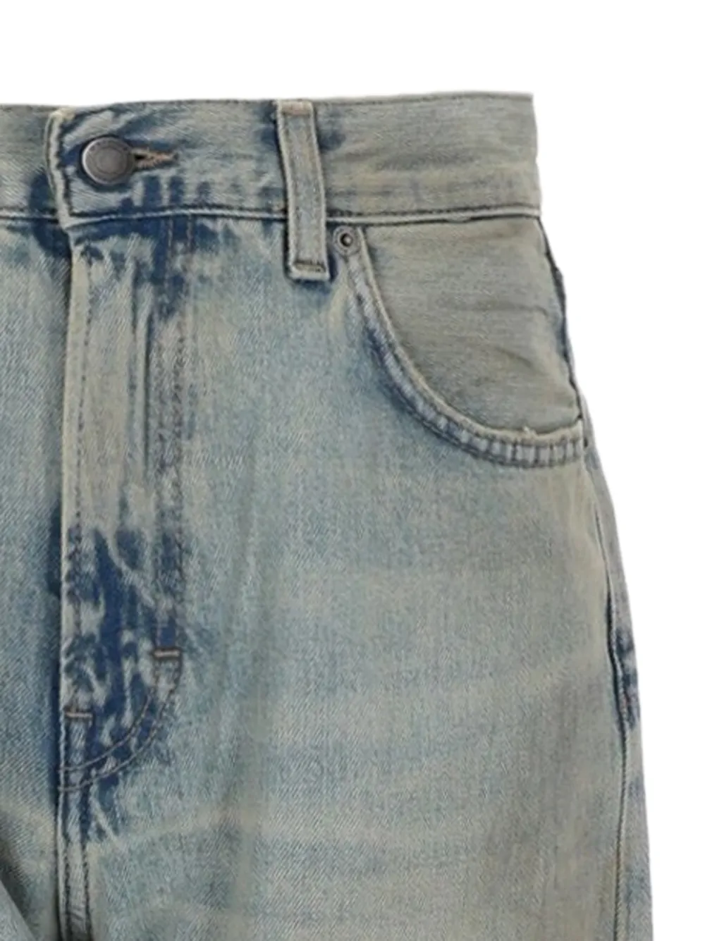 Haikure Korea gerafelde jeans met wijde pijpen Blauw